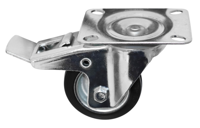 Möbelhjul m/broms Ø80 mm Svart Home>it